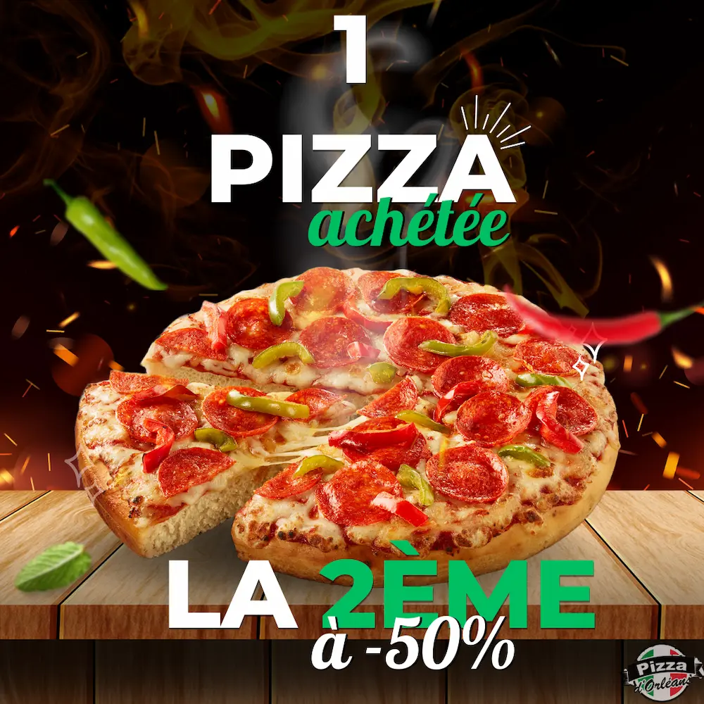 Promo Pizzadorleans.fr 1pizza Achetee La 2 Eme A 50